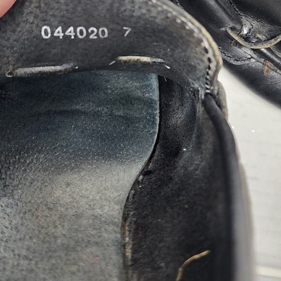 Manels Men's Black Leather Loafers Vintage Leather Slipons Casual Gifts Size 7 - Picture 8 of 13